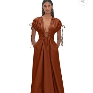 Andrea Iyamah XENA COCOA MAXI DRESS NWT